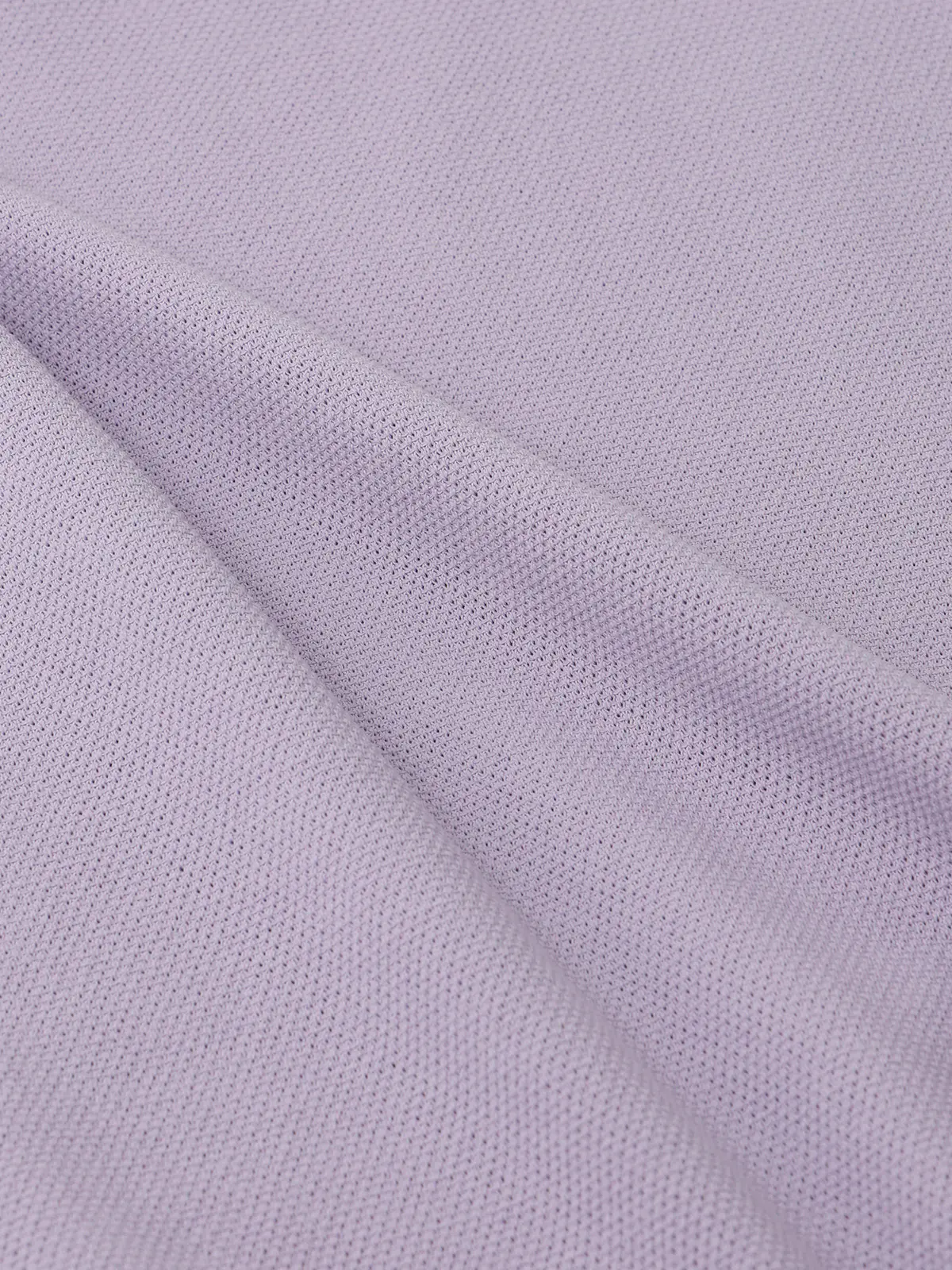 GOOVI／モックネックニット／半袖／ウォッシャブル／和紙ブレンドプレーティング／無地 ラベンダー 1