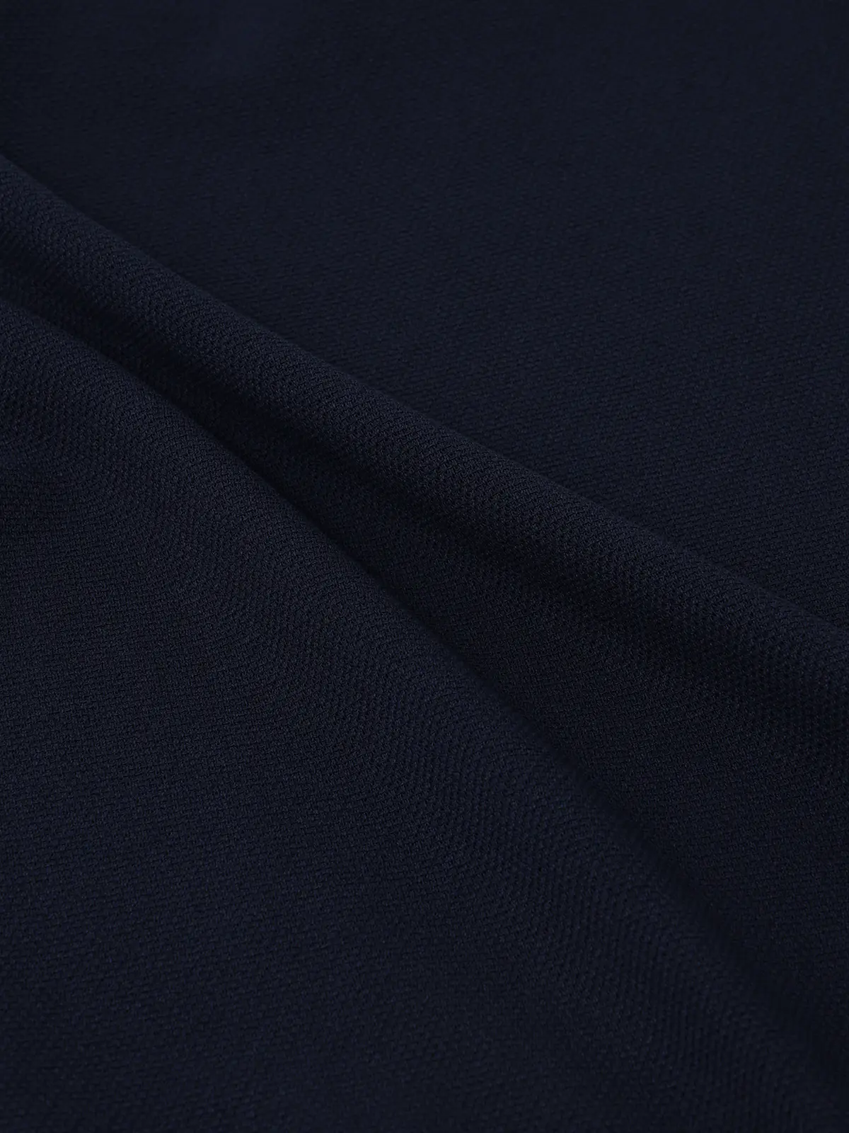 GOOVI／モックネックニット／半袖／ウォッシャブル／和紙ブレンドプレーティング／無地 ネイビー 1