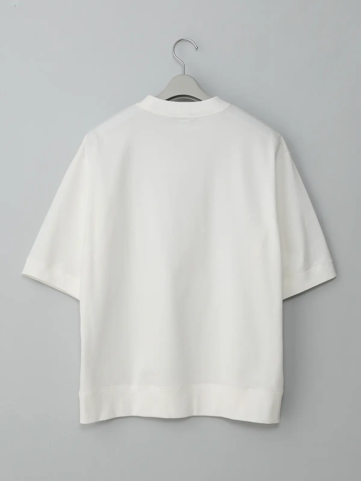GOOVI／スウェットシャツ／半袖／ウォッシャブル／裏毛ハイゲージコットン／無地 ホワイト 1