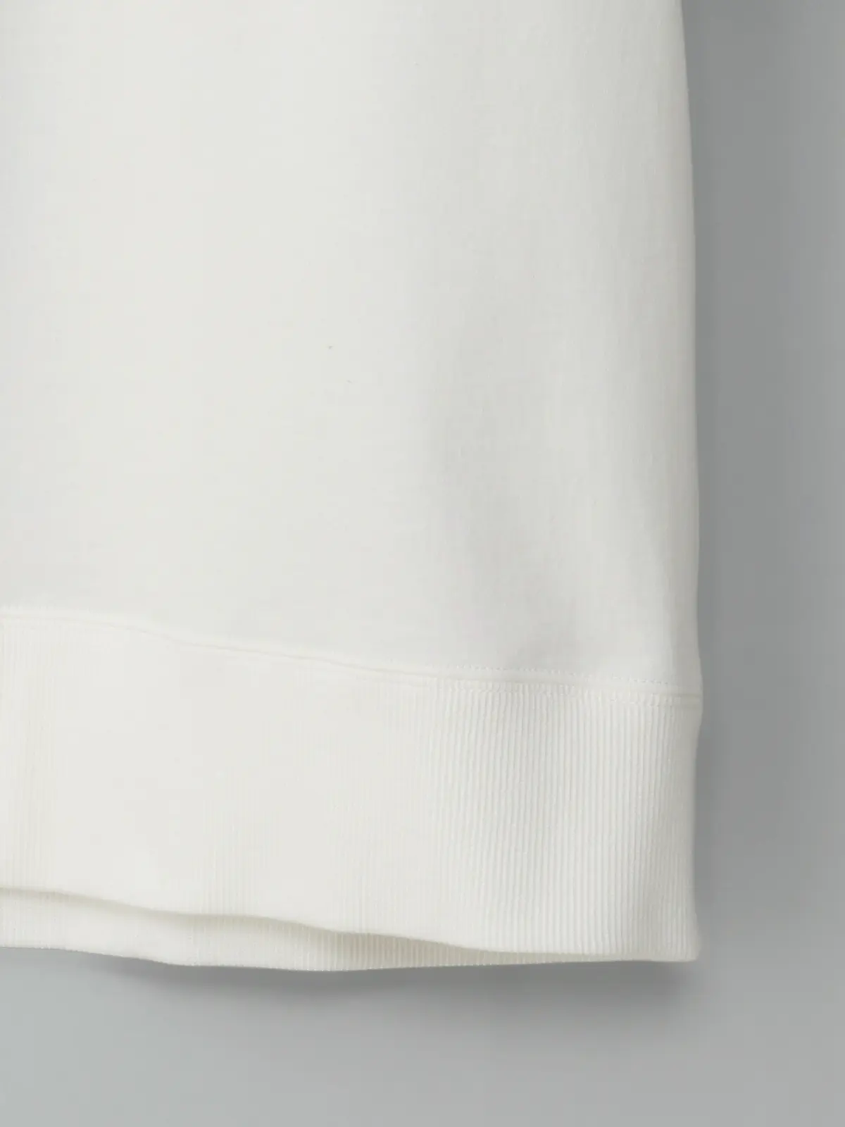 GOOVI／スウェットシャツ／半袖／ウォッシャブル／裏毛ハイゲージコットン／無地 ホワイト 1