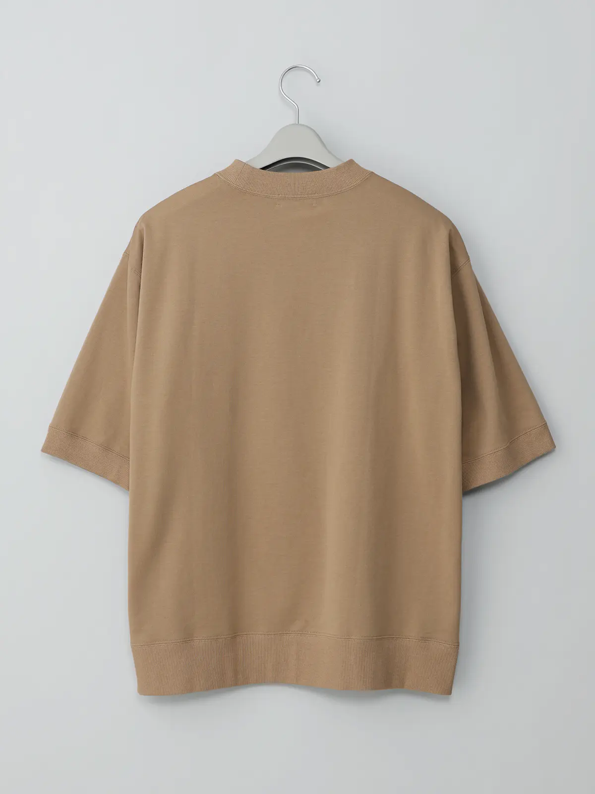 GOOVI／スウェットシャツ／半袖／ウォッシャブル／裏毛ハイゲージコットン／無地 ベージュ 1