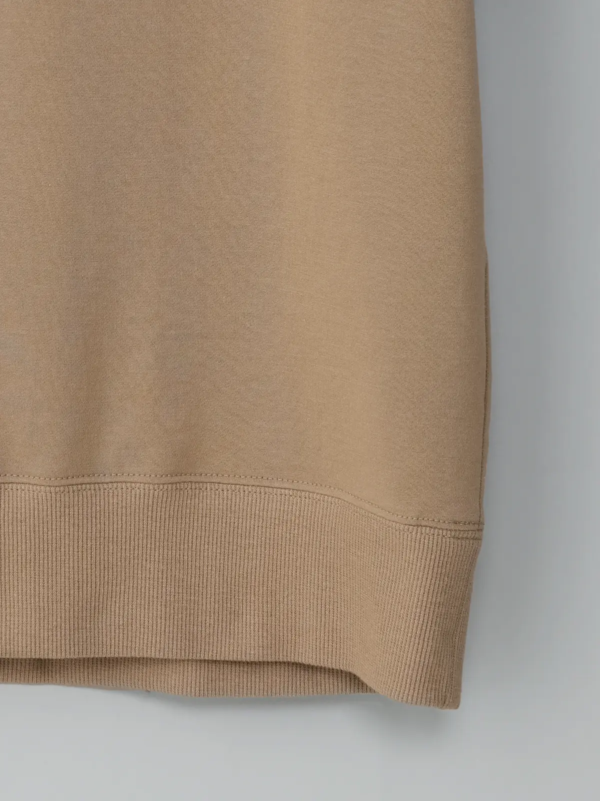 GOOVI／スウェットシャツ／半袖／ウォッシャブル／裏毛ハイゲージコットン／無地 ベージュ 1