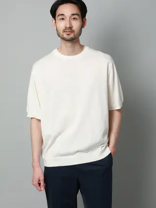 クルーネックニット