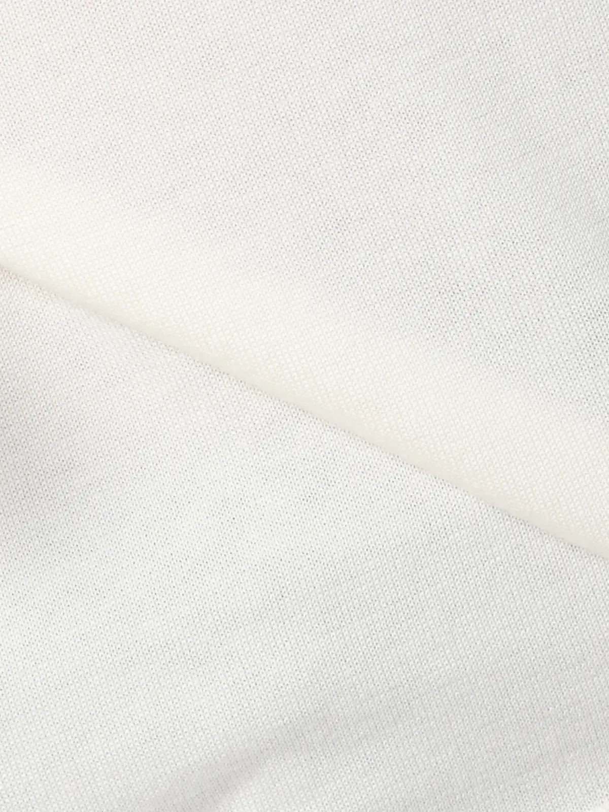 クルーネックニット/半袖/ウォッシャブル/強撚コットンアクリル天竺/無地 ホワイト S