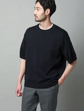 クルーネックニット