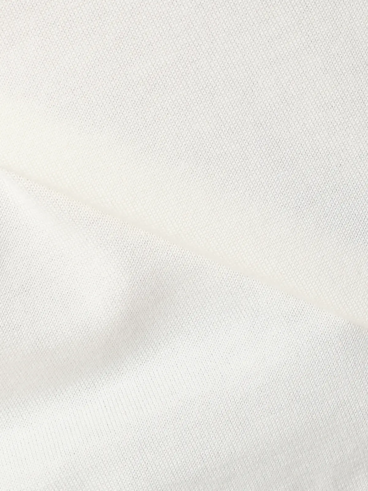 ニットポロシャツ／半袖／ウォッシャブル／強撚コットンアクリル天竺／無地 ホワイト S