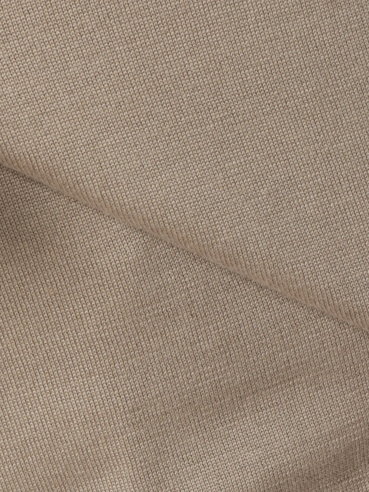 ニットポロシャツ／半袖／ウォッシャブル／強撚コットンアクリル天竺／無地 ベージュ S