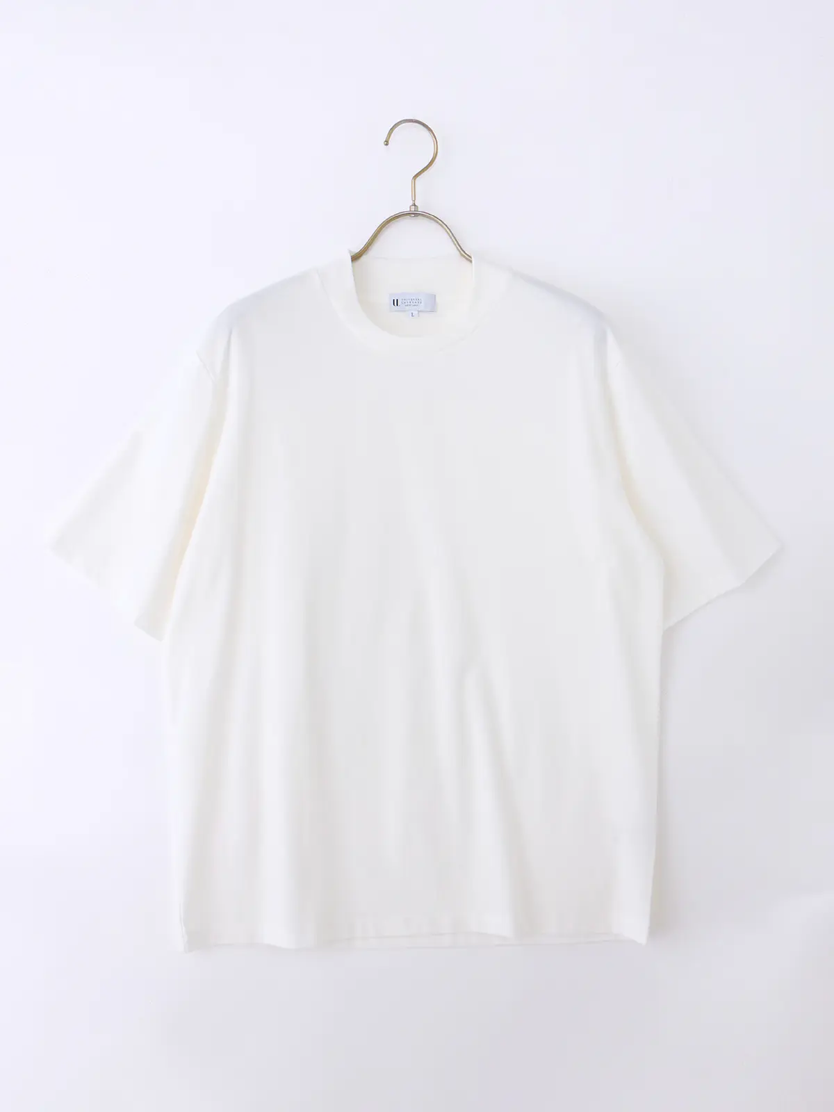 冷たいオフィT/Tシャツ/半袖/ウォッシャブル/接触冷感/UVカット/アイス鹿の子/無地 ホワイト S