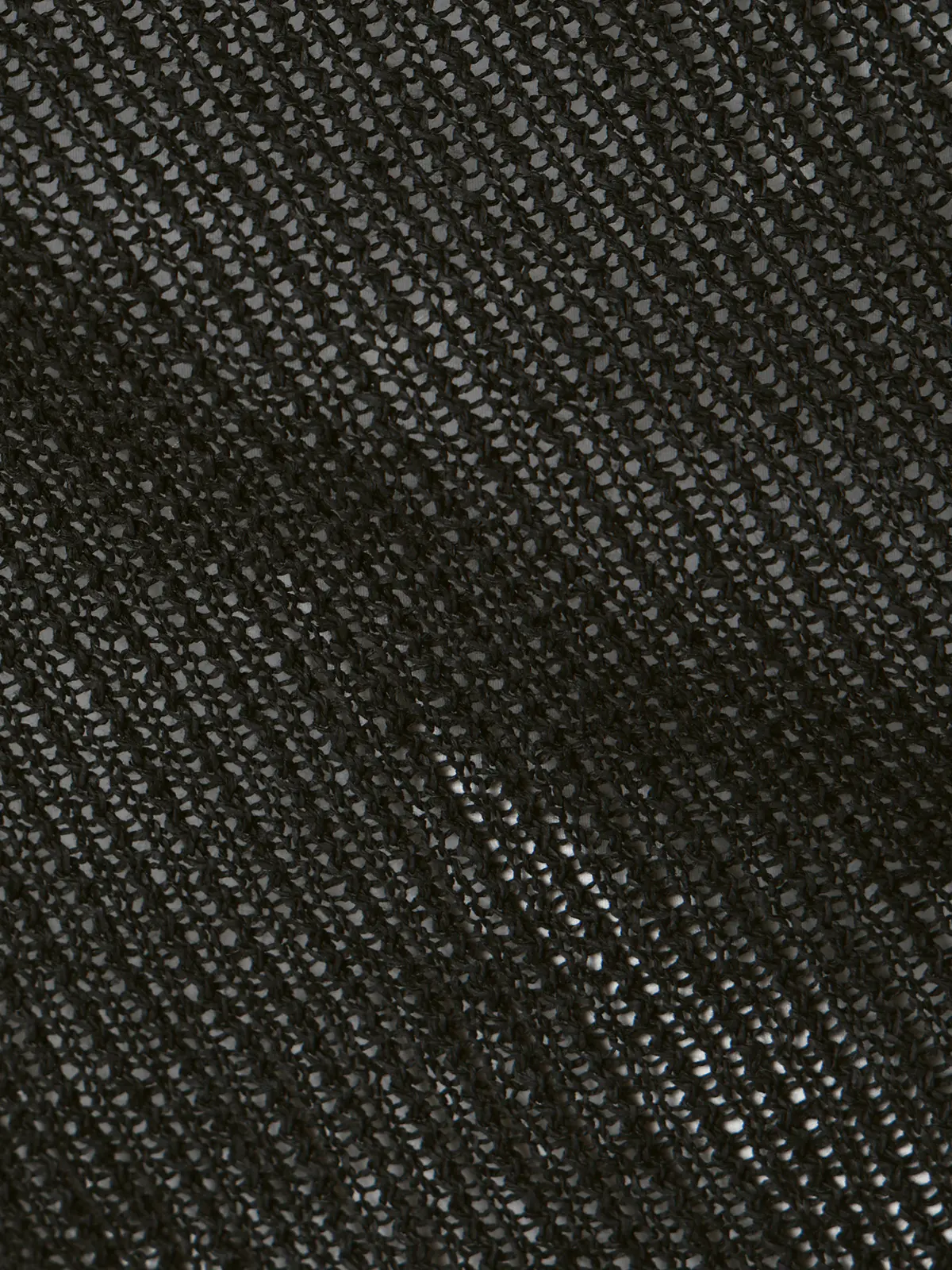 FLAT／シアーサマーニットベスト／ウォッシャブル／ペーパーニット／無地 ブラック M