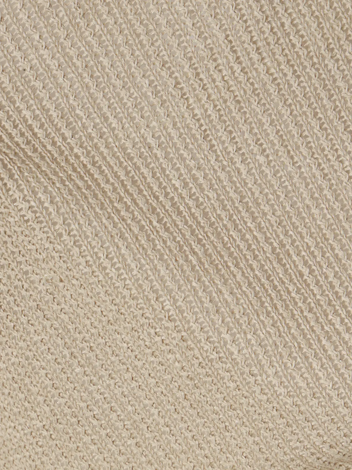 FLAT/シアーサマーニットポロ/半袖/ウォッシャブル/ペーパーニット/無地 ベージュ S