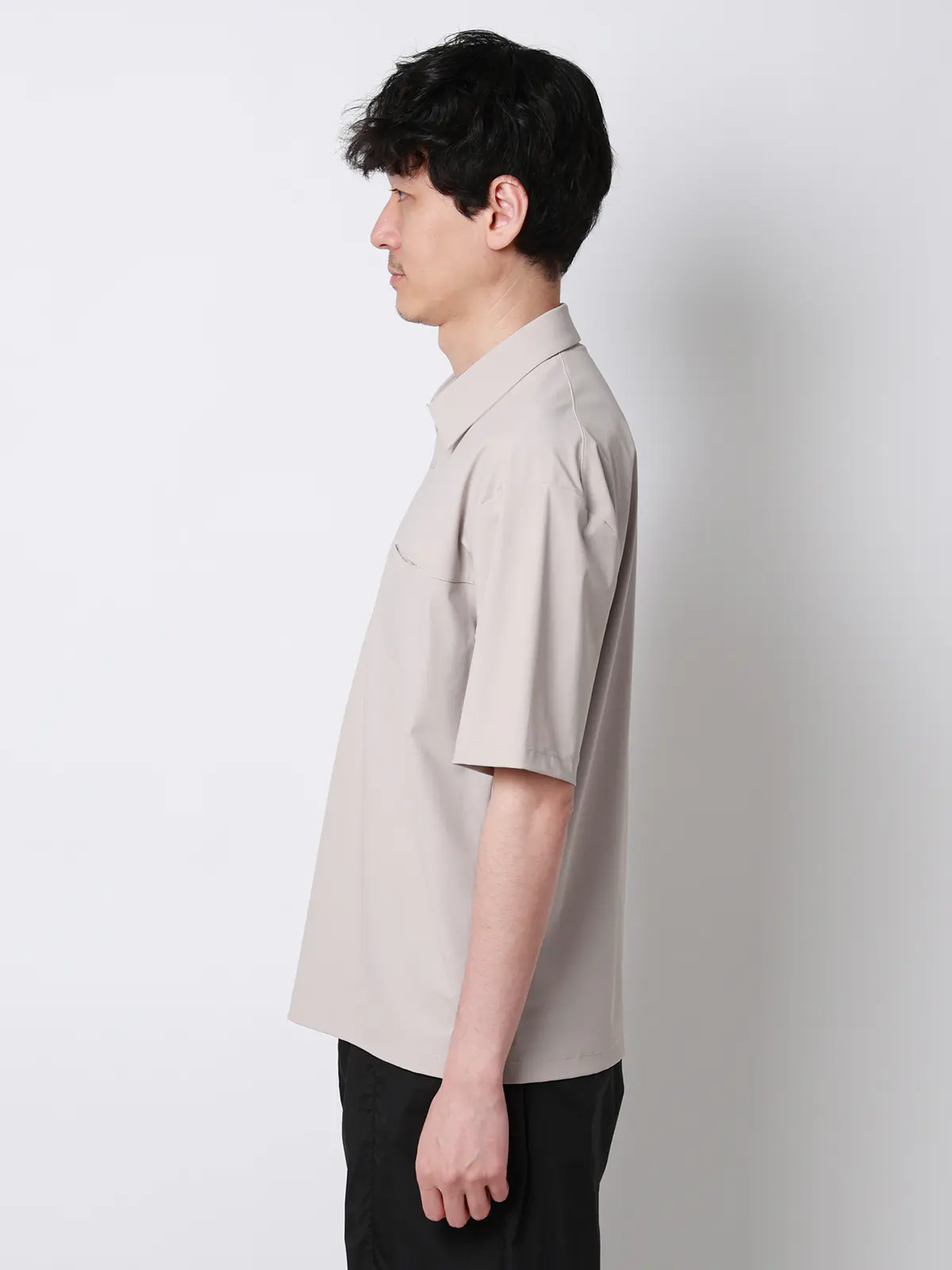 FLAT／Tシャツ／半袖／接触冷感／ナイロンスムース／無地 ライトグレー S