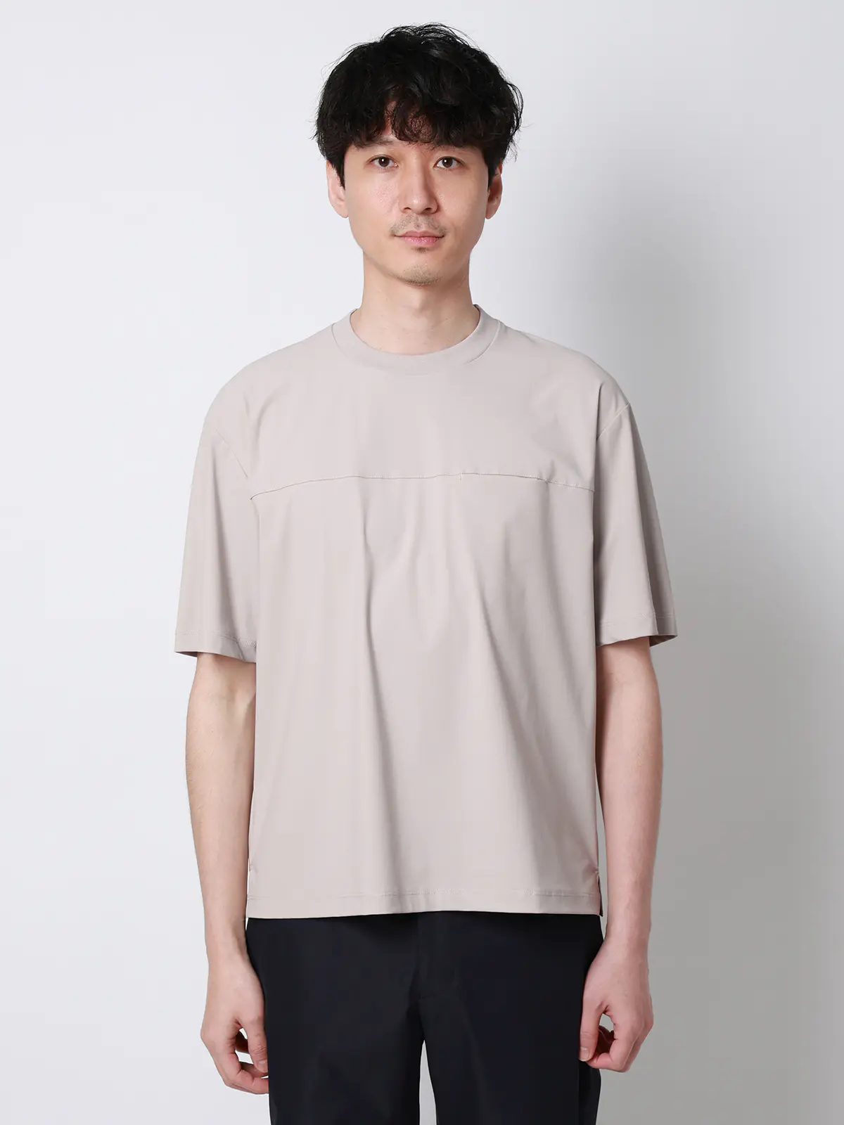 FLAT／Tシャツ／半袖／接触冷感／ナイロンスムース／無地 ライトグレー S