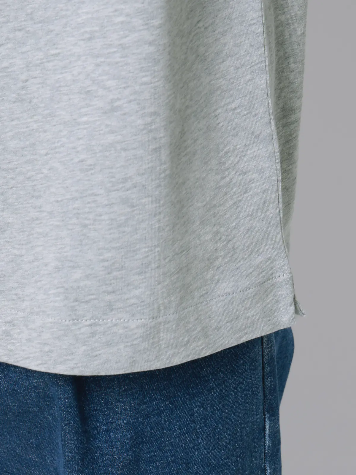 クルーネックTシャツ／半袖／LACOSTE／ウォッシャブル／コットン／無地 ライトグレー S