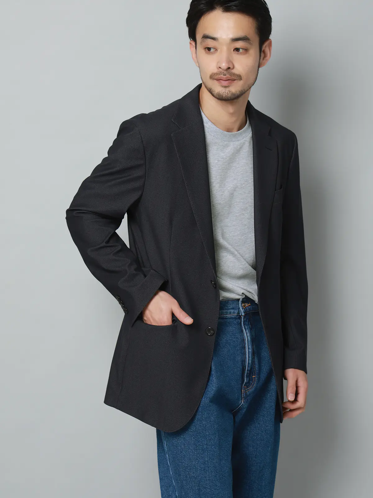 クルーネックTシャツ／半袖／LACOSTE／ウォッシャブル／コットン／無地 ライトグレー S