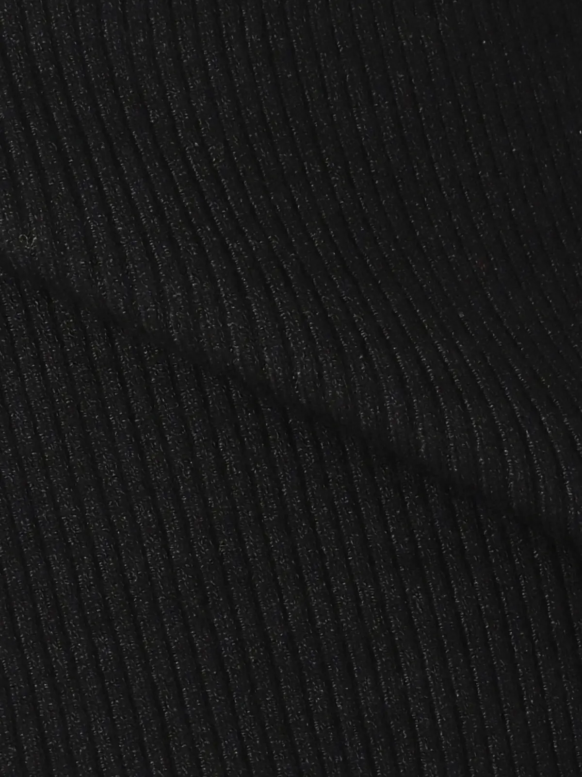 ハイネックリブニット／長袖／ウォッシャブル／強撚レーヨンポリエステル／無地 ブラック 38(9号）