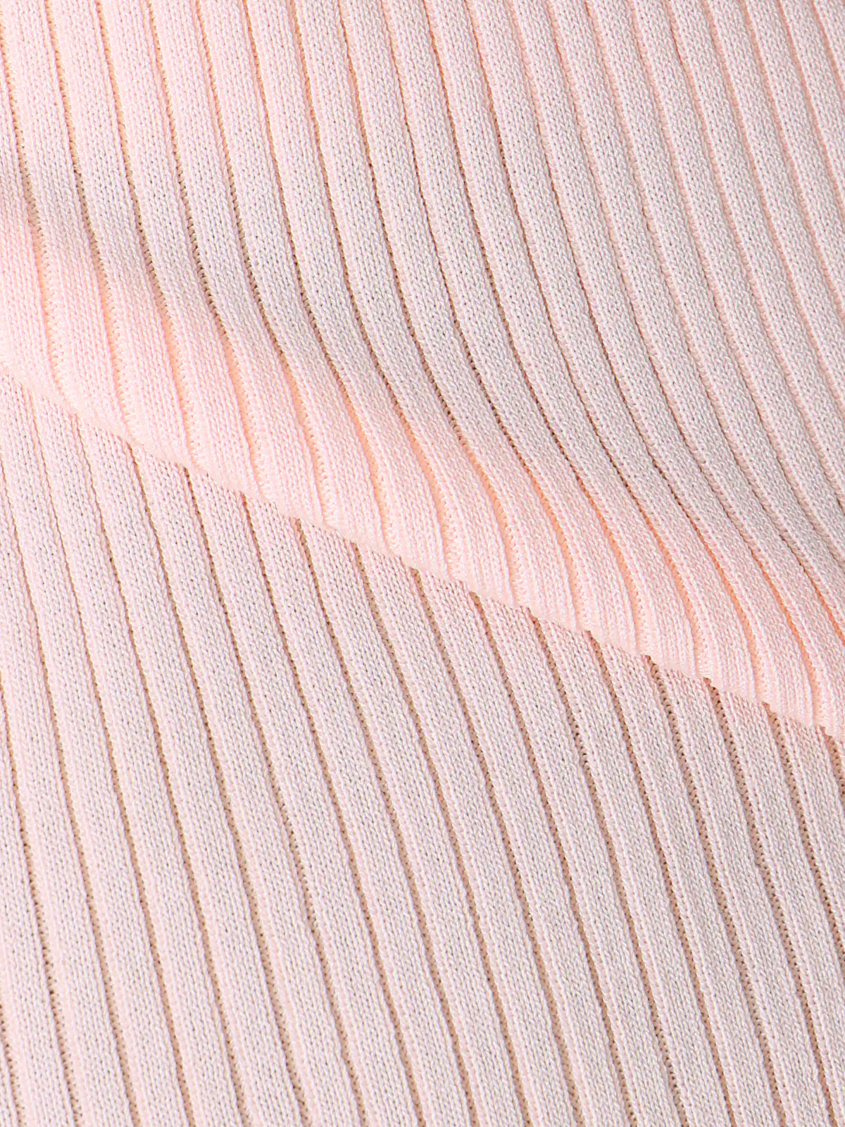 CHANTOWA／配色リブニット／長袖／ハンドウォッシュ／ドライレーヨン／無地 ピンク F