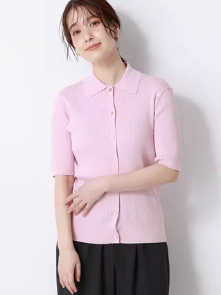 ワイドリブポロニット