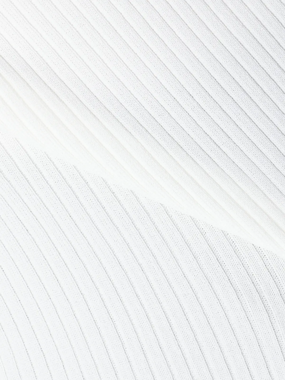 ハイネックリブニット/5分袖/ハンドウォッシュ/ドライレーヨン/無地 オフホワイト F