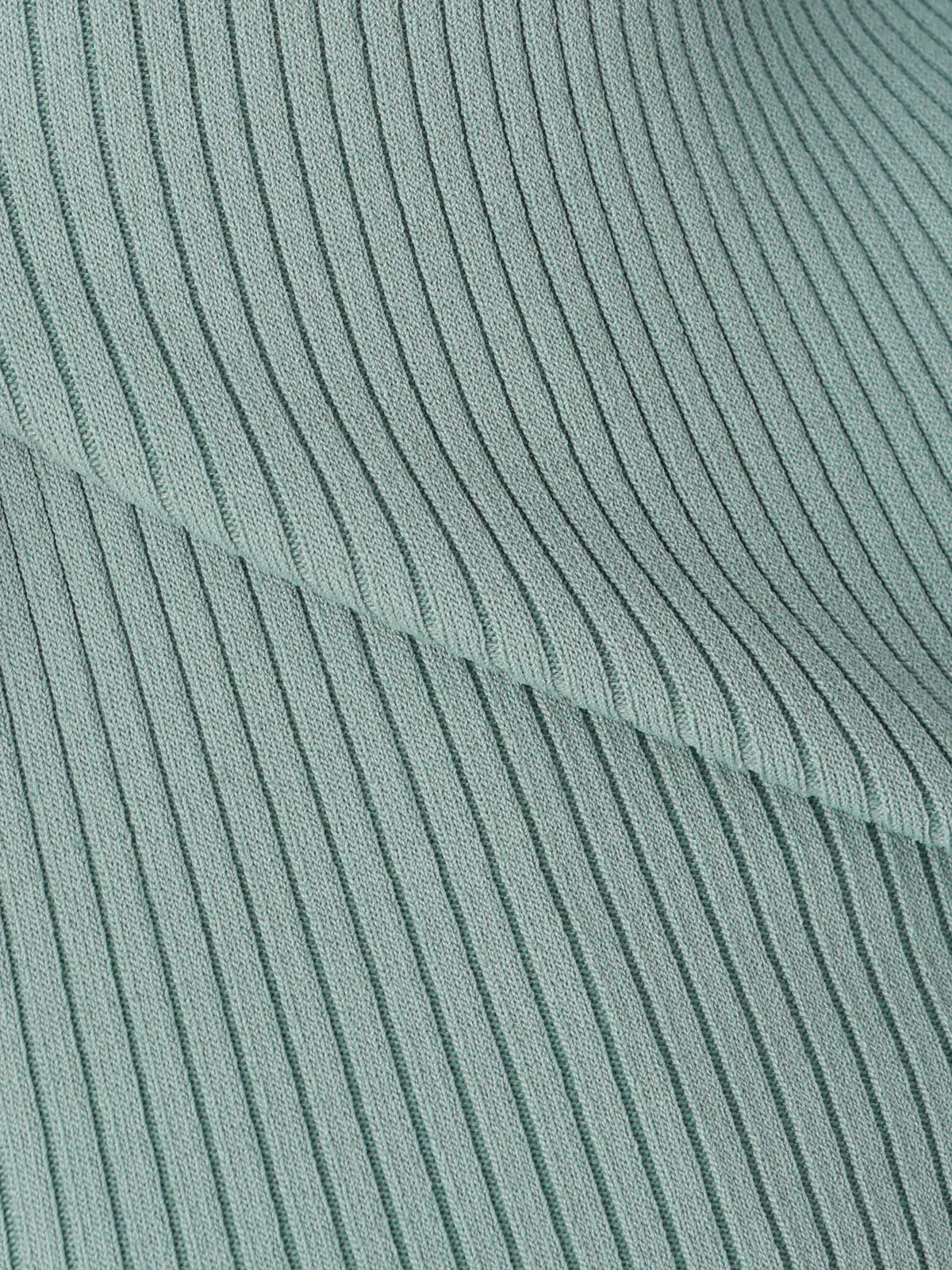 ボートネックリブニット／5分袖／ハンドウォッシュ／ドライレーヨン／無地 ミント F