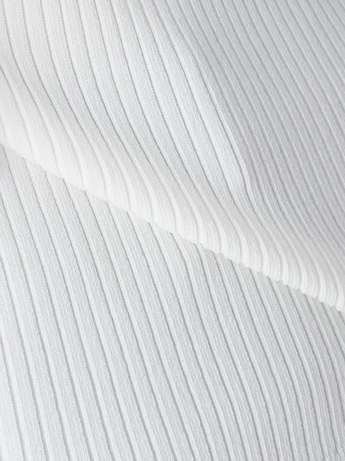 ボートネックリブニット／5分袖／ハンドウォッシュ／ドライレーヨン／無地 オフホワイト F