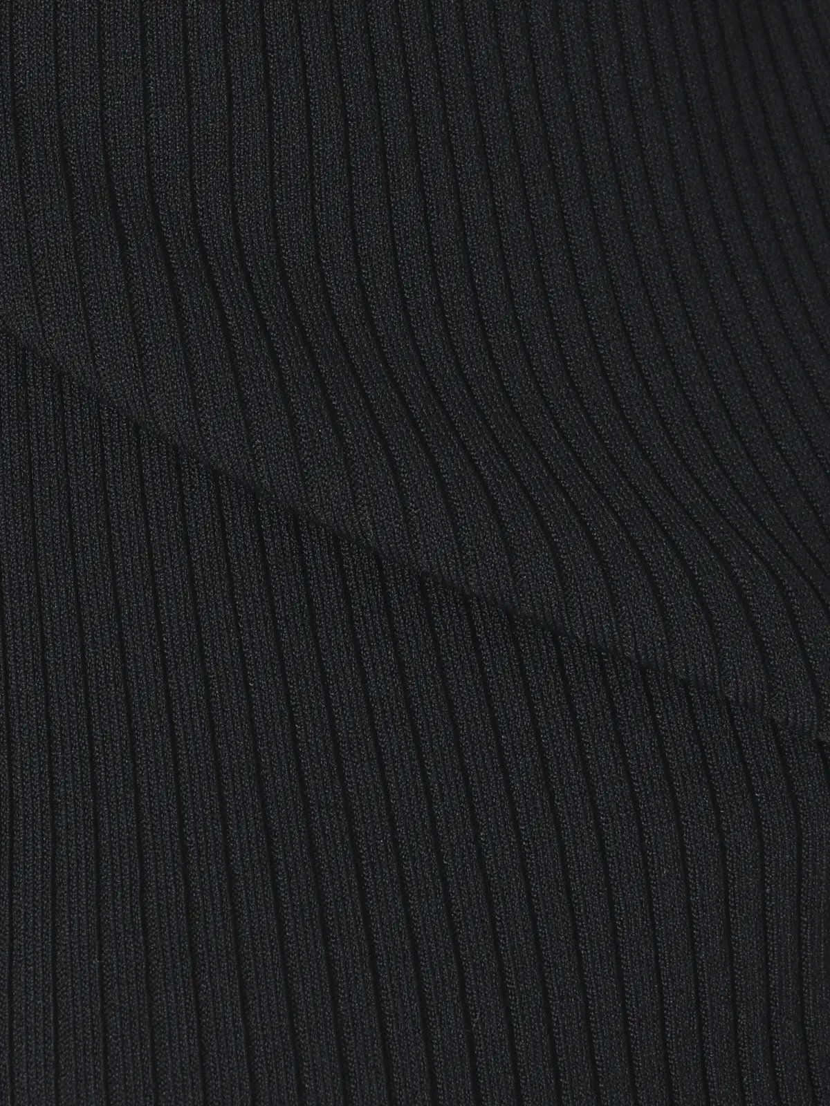 ボートネックリブニット／5分袖／ハンドウォッシュ／ドライレーヨン／無地 ブラック F