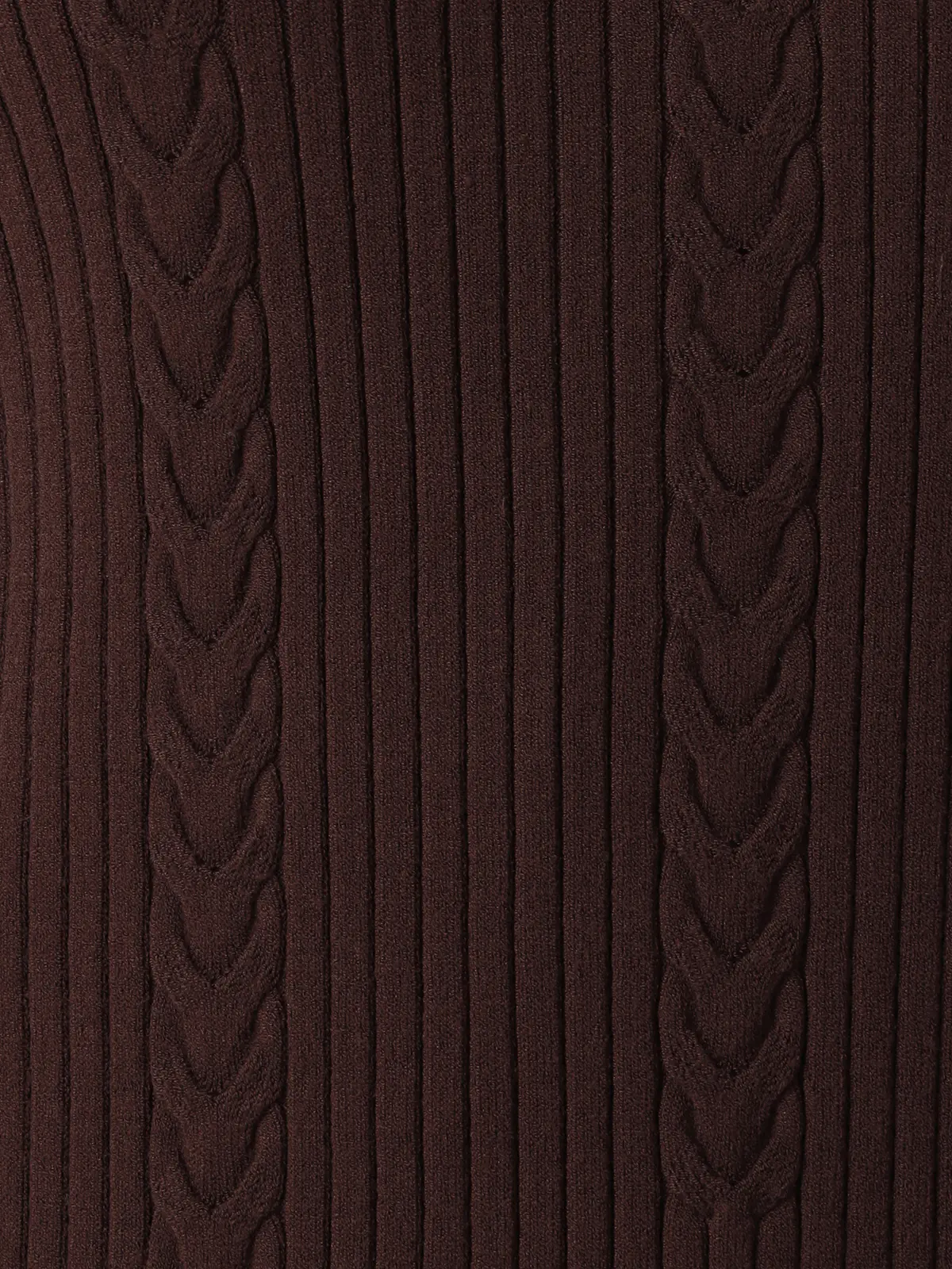 ボトルネックロングリブニット/ハンドウォッシュ/エコヴェロレーヨン/destyle ブラウン 38(9号)