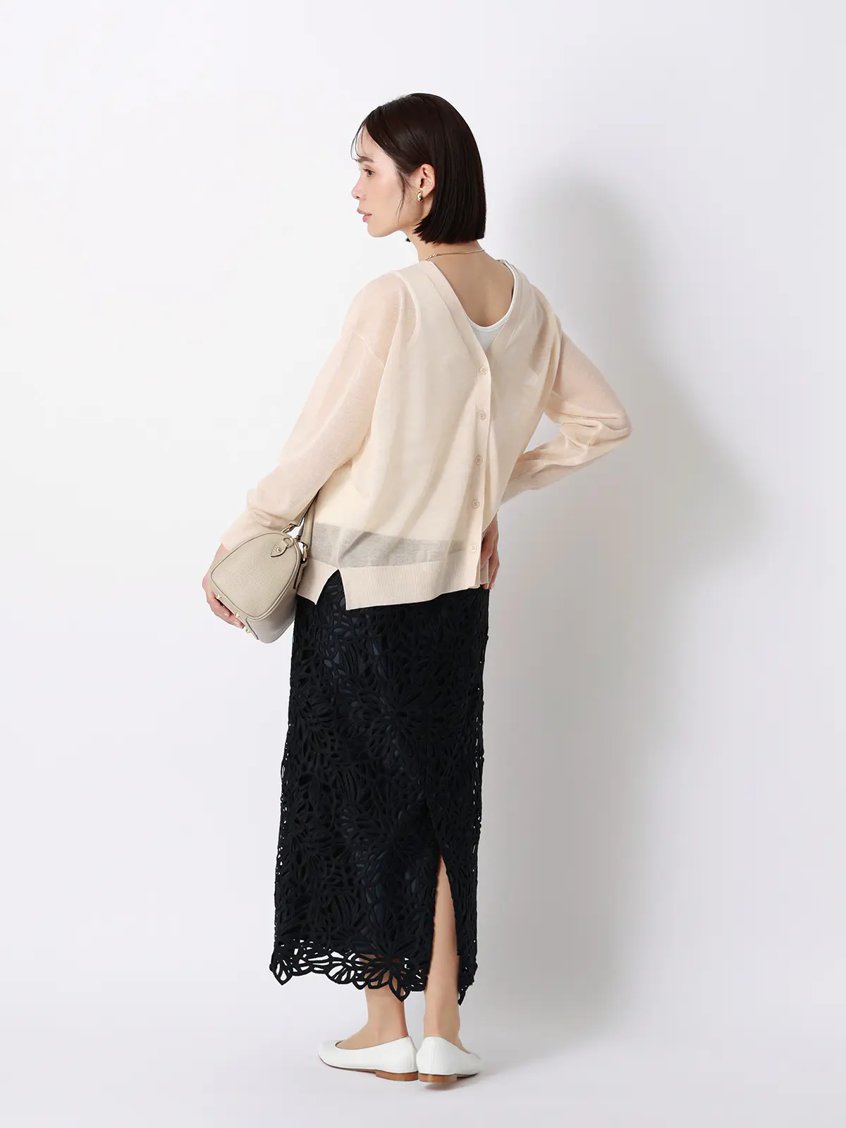 CHANTOWA/ノースリーブインナー/ウォッシャブル/接触冷感/コットンフライス/無地 ホワイト F