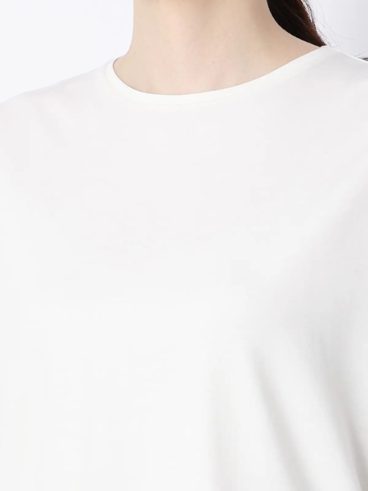 CHANTOWA／ポンチオーバーサイズTシャツ／ウォッシャブル／接触冷感／無地 ホワイト F
