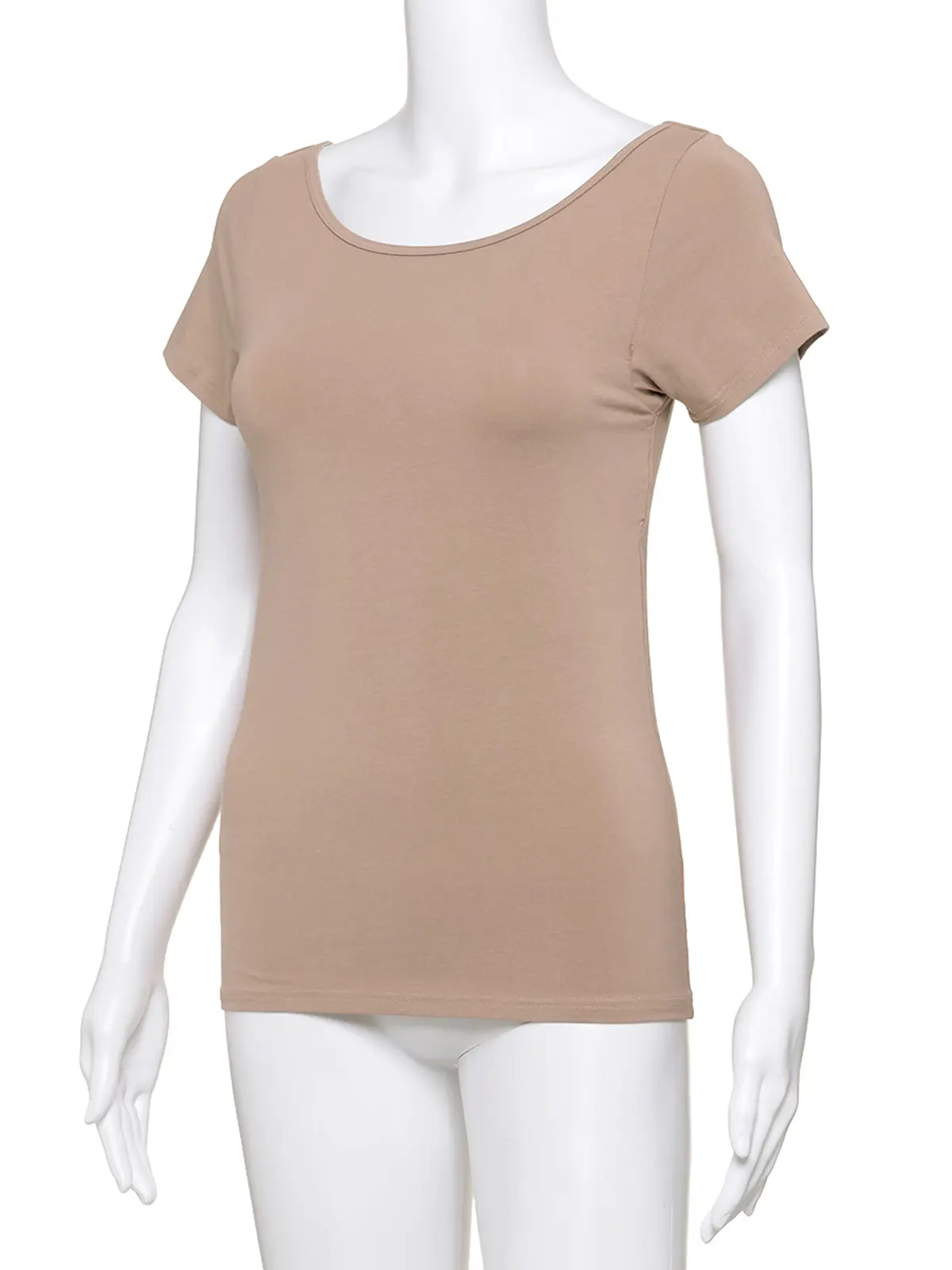 WEB限定/2WAYインナー/2分袖/ATSUGI/yuragini/汗取りパッド付き ベージュ M