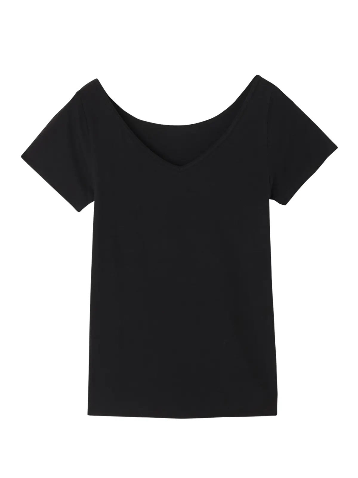 WEB限定/2WAYインナー/2分袖/ATSUGI/yuragini/汗取りパッド付き ブラック M