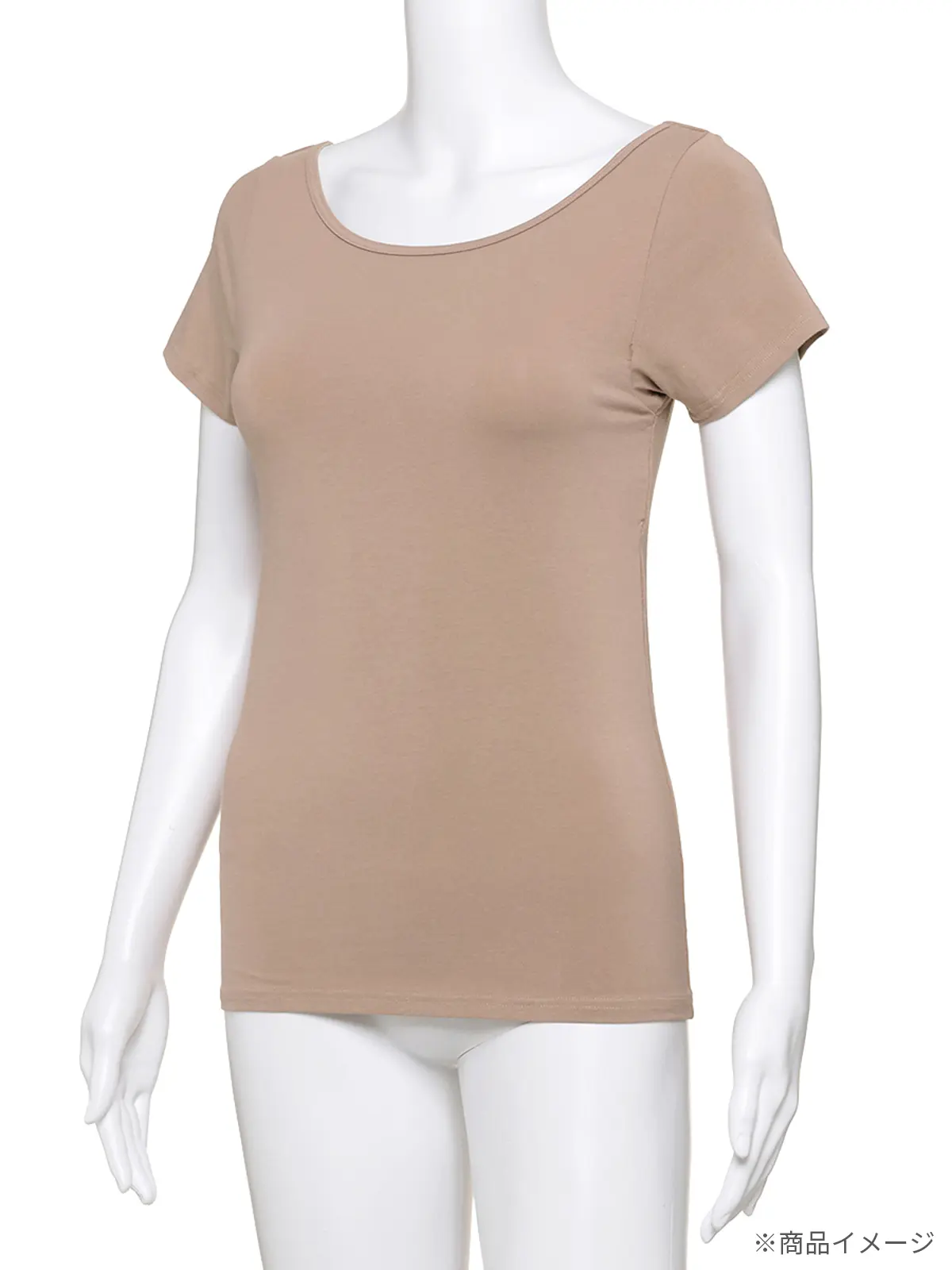 WEB限定/2WAYインナー/2分袖/ATSUGI/yuragini/汗取りパッド付き ブラック M