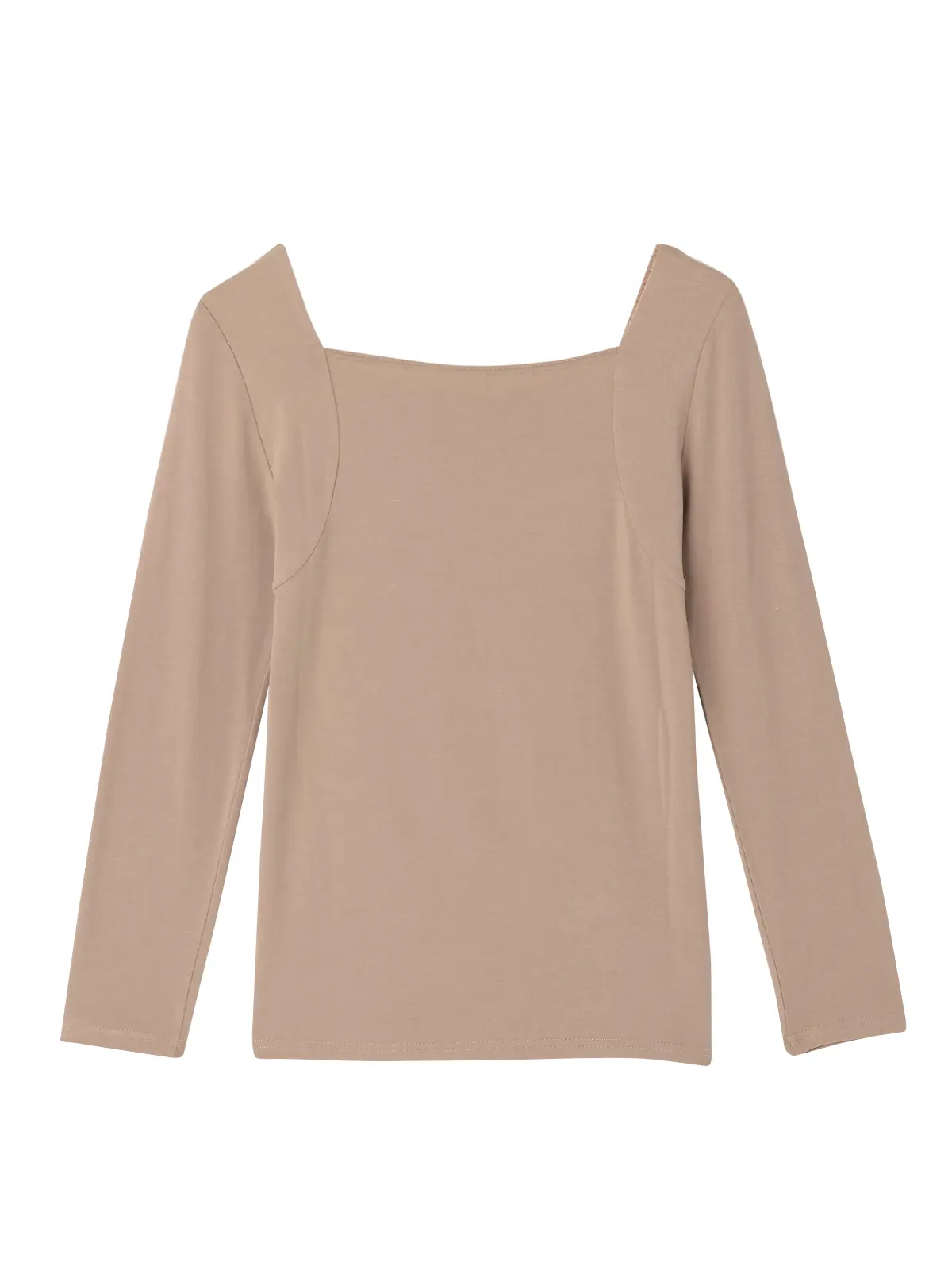 WEB限定/スクエアネックインナー/8分袖/ATSUGI/yuragini/汗取りパッド付き ベージュ M