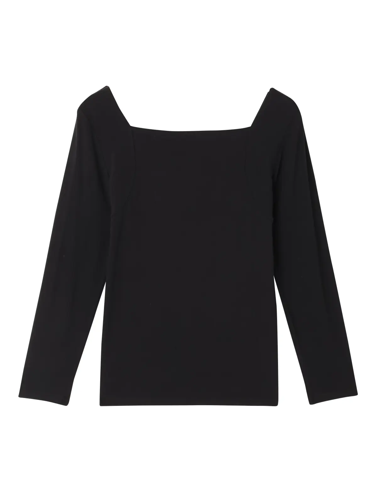 WEB限定/スクエアネックインナー/8分袖/ATSUGI/yuragini/汗取りパッド付き ブラック M