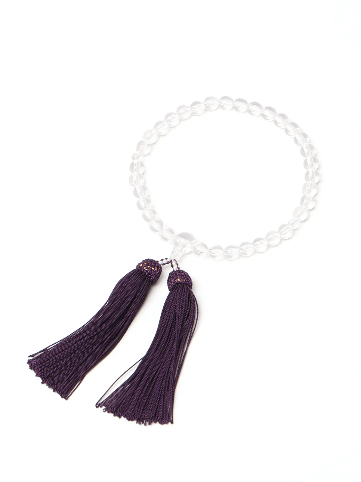 数珠/フォーマル/JAPAN QUALITY/袋付き パープル F