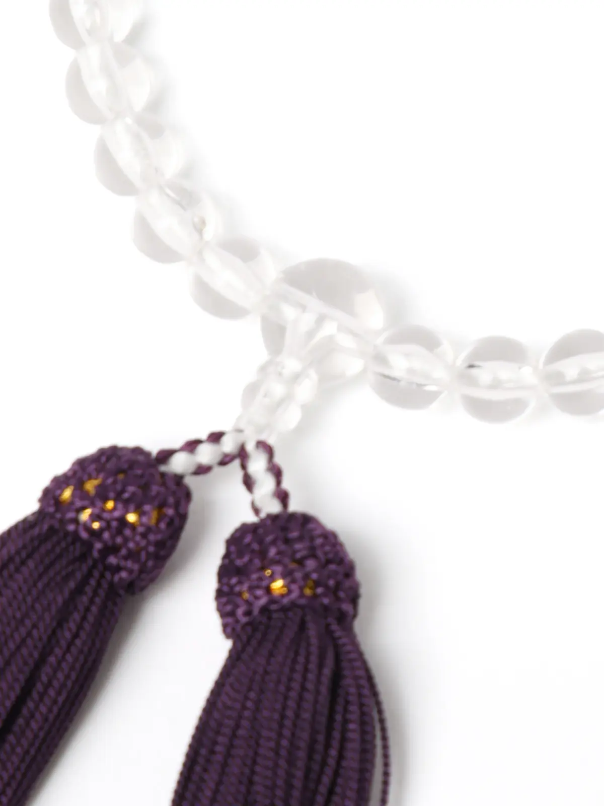 数珠/フォーマル/JAPAN QUALITY/袋付き パープル F