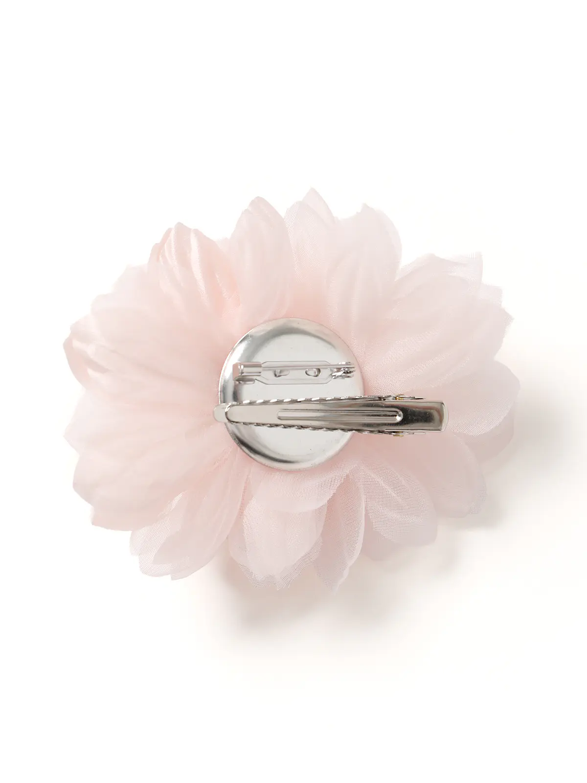 フラワーコサージュ／サテン＆オーガンジー ピンク F