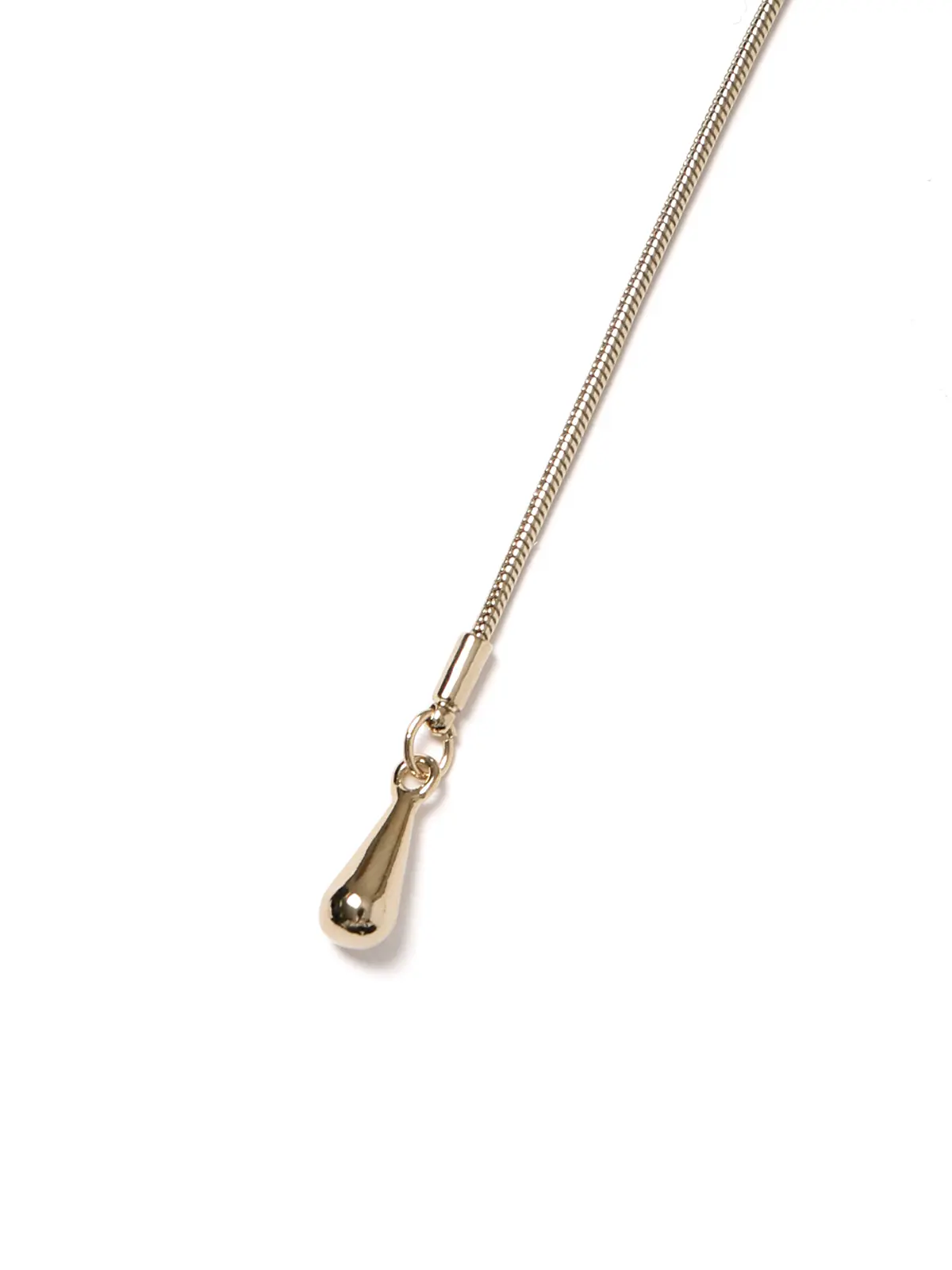 ドロップチャーム2WAYネックレス／スネークチェーン ゴールド F