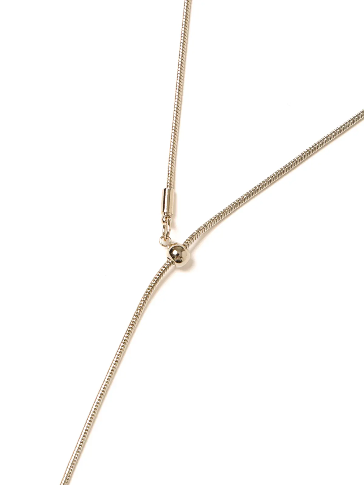 ドロップチャーム2WAYネックレス／スネークチェーン ゴールド F