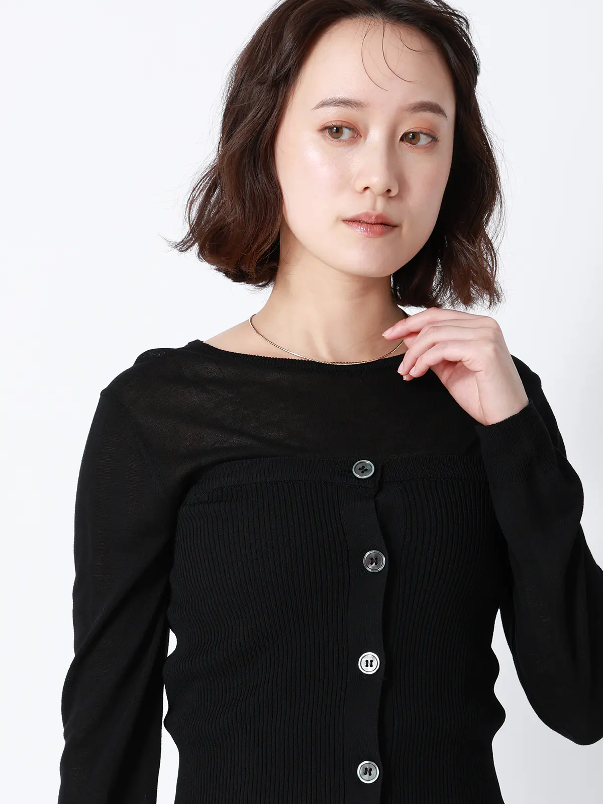 チョーカーネックレス/ワイヤーチェーン ゴールド F