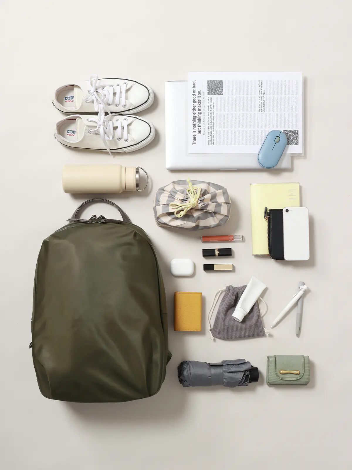 WEB限定/リュック/ACE共同開発/撥水/ナイロン/2WAY カーキ F