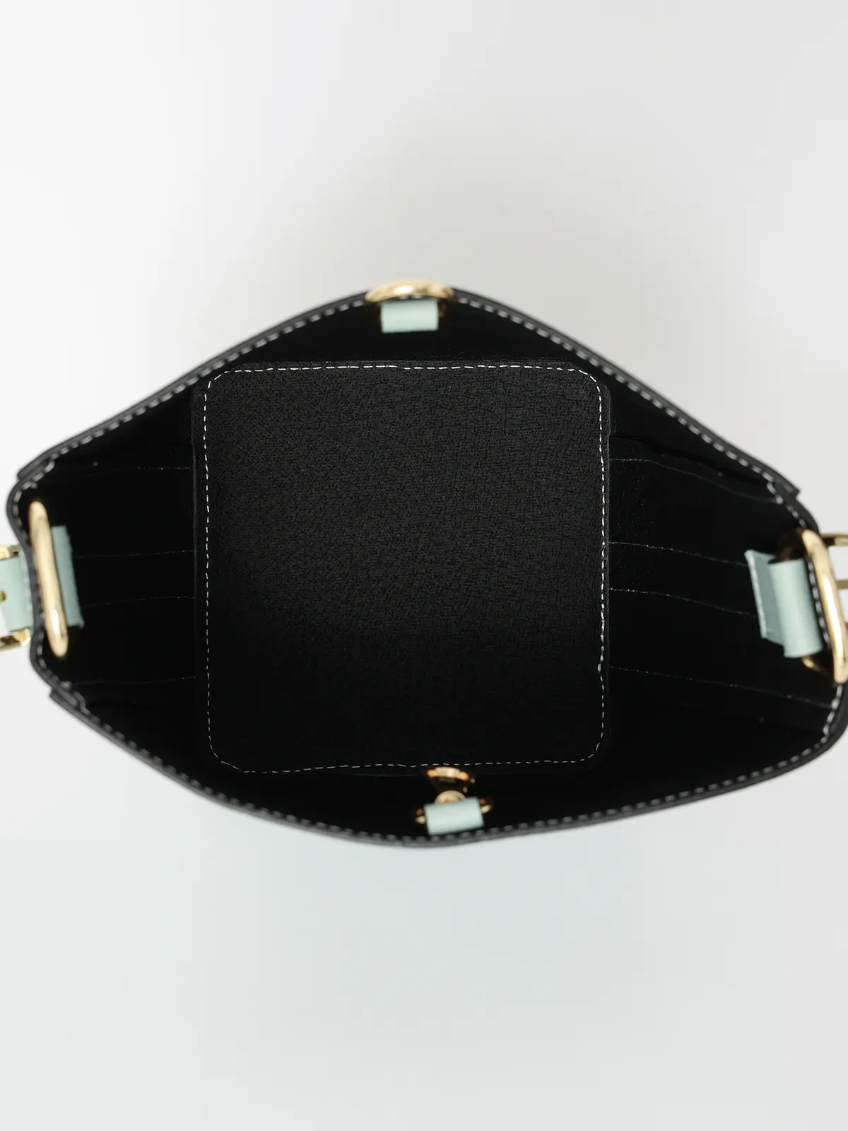 ワンハンドルハンドバッグ／MARCO BIANCHINI／シュリンクレザー／ポーチ付き グリーン F