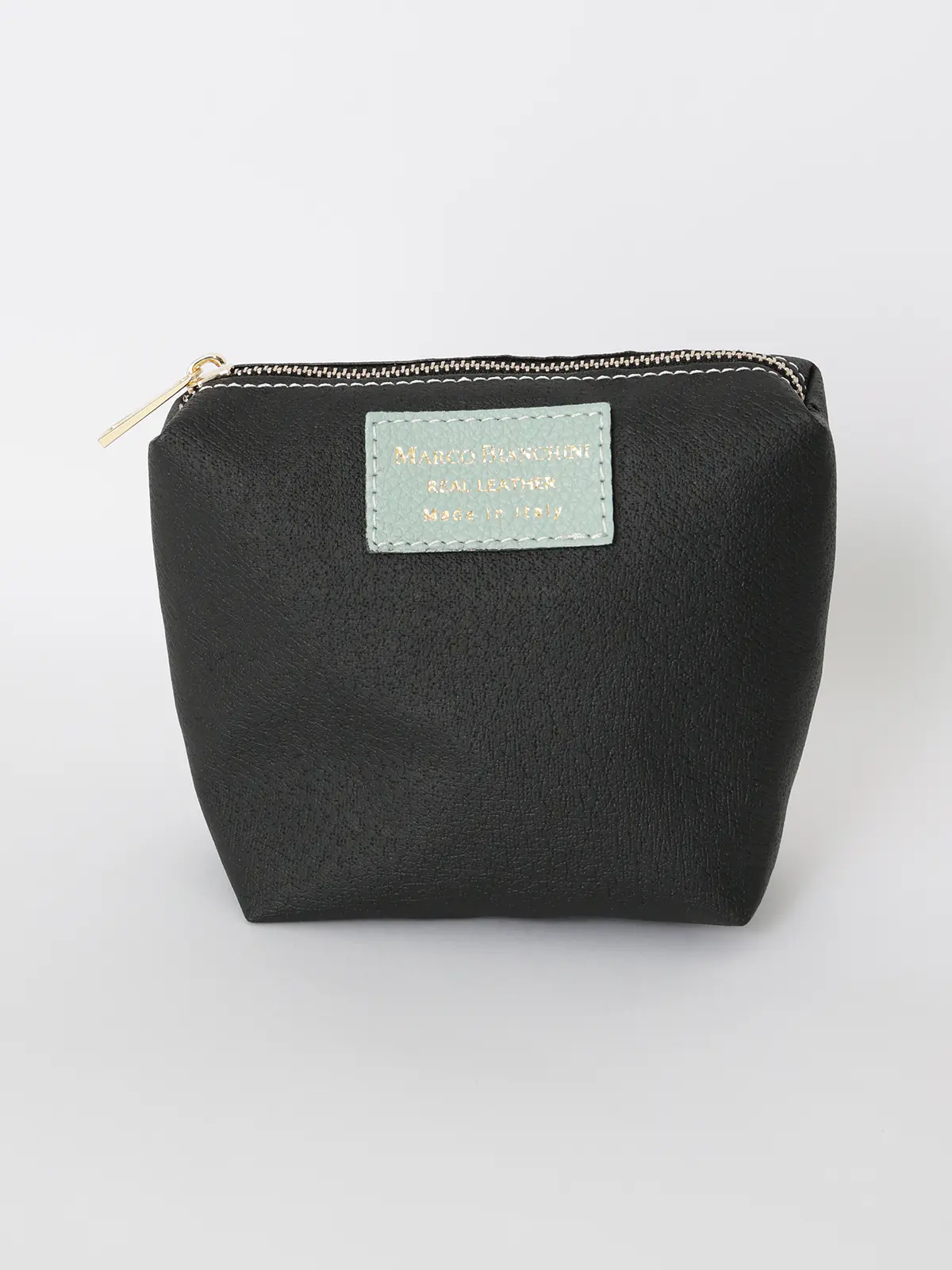 ワンハンドルハンドバッグ／MARCO BIANCHINI／シュリンクレザー／ポーチ付き グリーン F