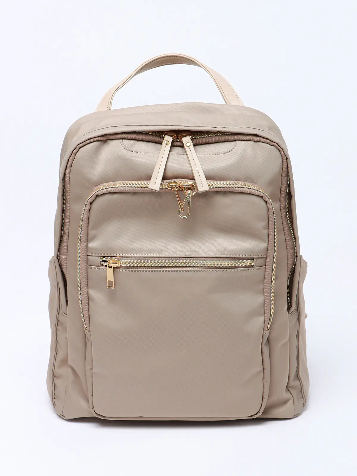 #コンプリュック/撥水/ナイロン/ミニポーチ付き ベージュ F