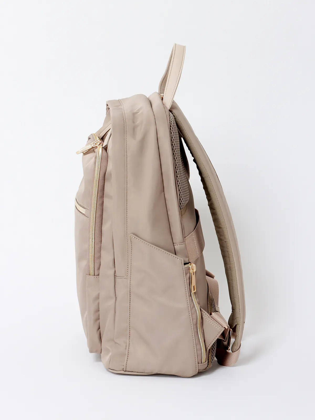 #コンプリュック/撥水/ナイロン/ミニポーチ付き ベージュ F