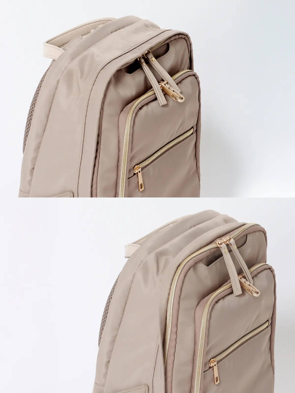 #コンプリュック/撥水/ナイロン/ミニポーチ付き ベージュ F