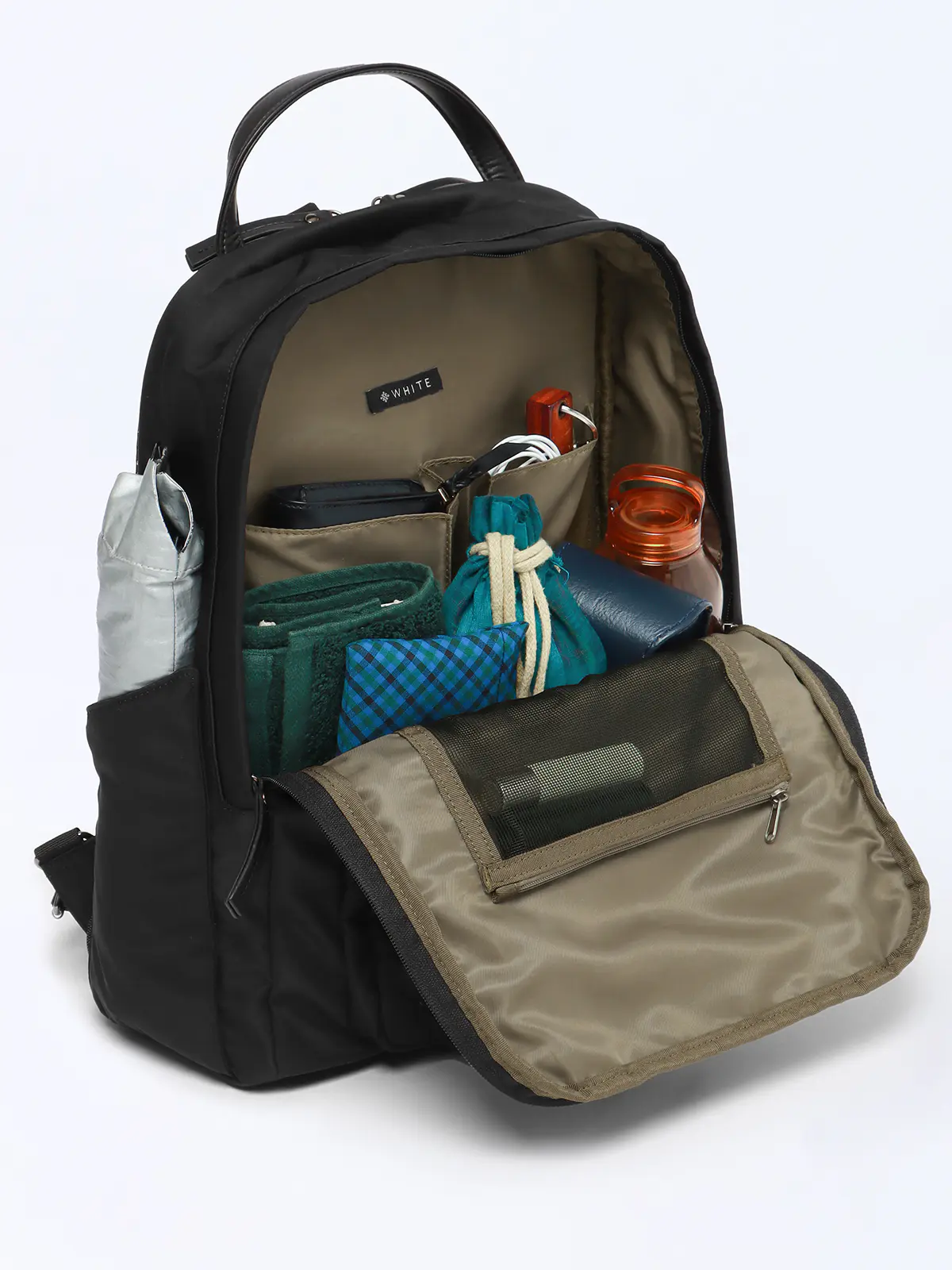 ＃コンプリュック／撥水／ナイロン／ミニポーチ付き ブラック F