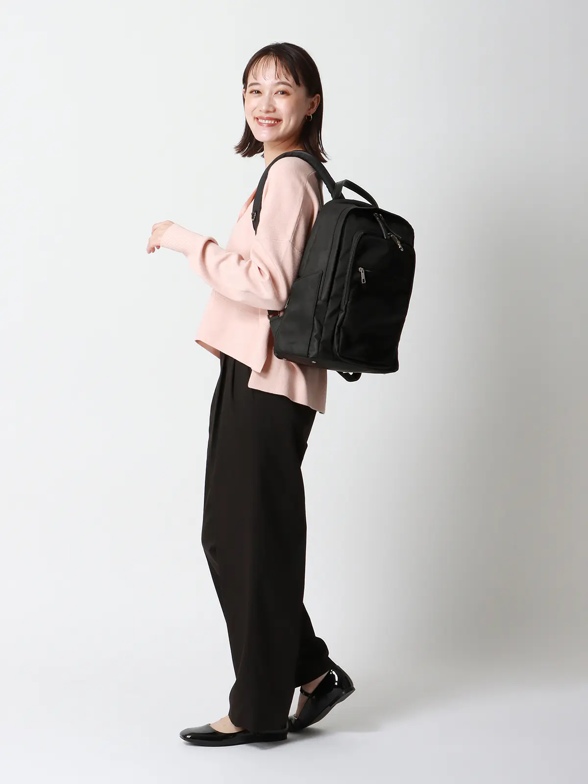 ＃コンプリュック／撥水／ナイロン／ミニポーチ付き ブラック F