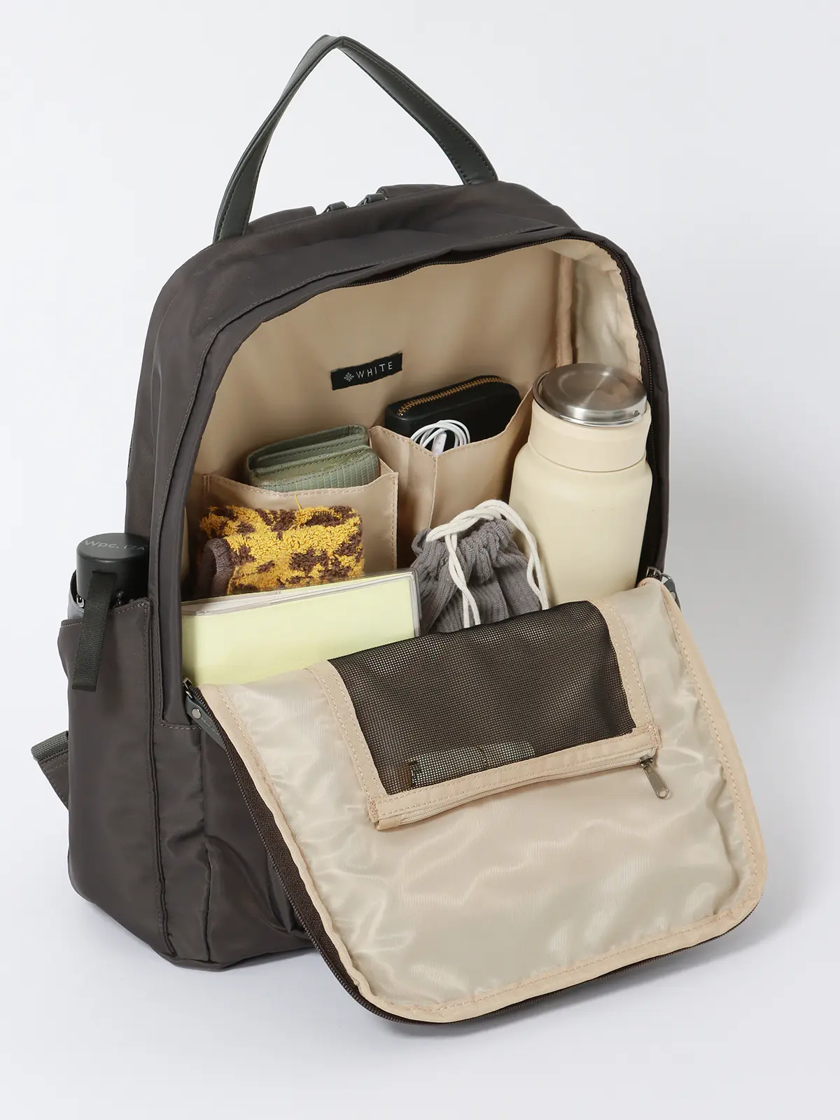 ＃コンプリュック／撥水／ナイロン／ミニポーチ付き グレー F