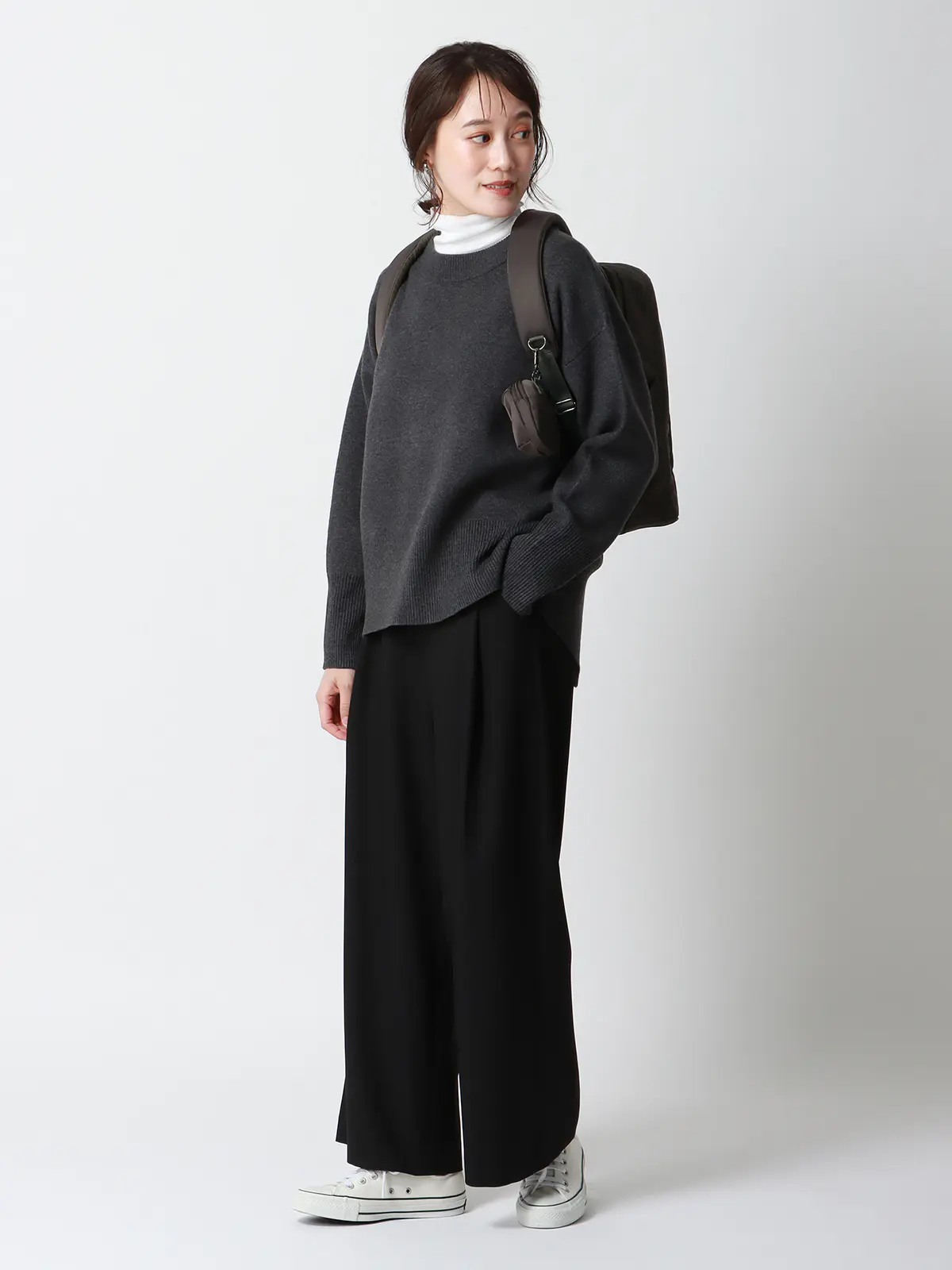 ＃コンプリュック／撥水／ナイロン／ミニポーチ付き グレー F