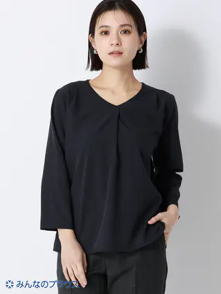 みんなのブラウス／Vネックブラウス